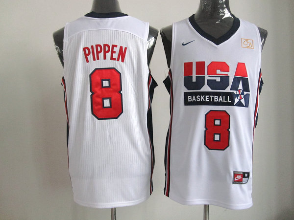  USA 1992 Olympic Dream Team One 8 Scottie Pippen Retro Basketball Jersey